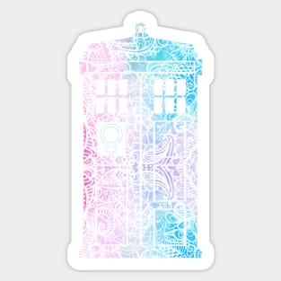 pastel TARDIS Sticker